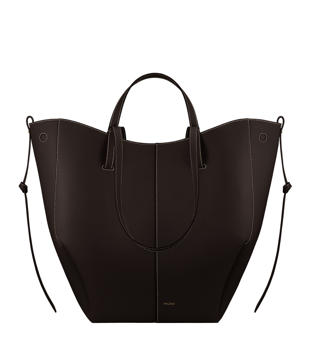 Polène | Bag - Cyme Tote - Textured Ebony – Polène NL