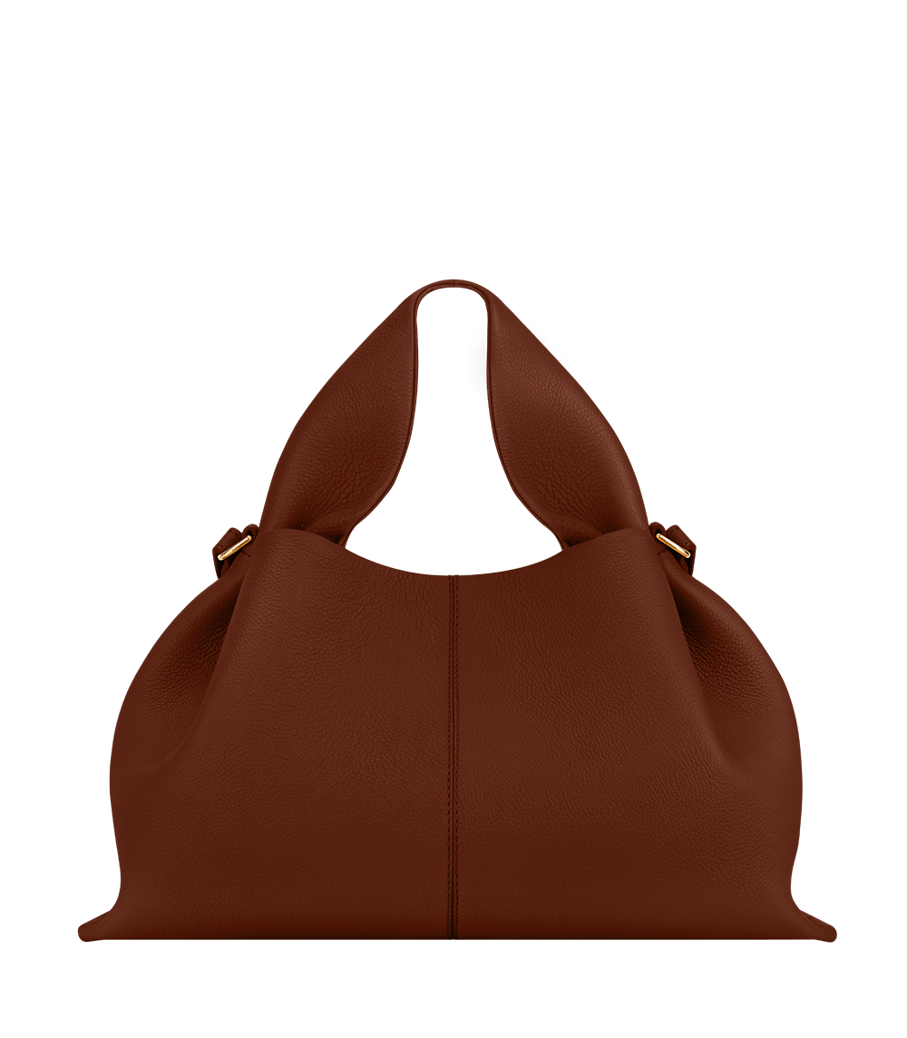 Polene Bag Numero Neuf Textured Cognac