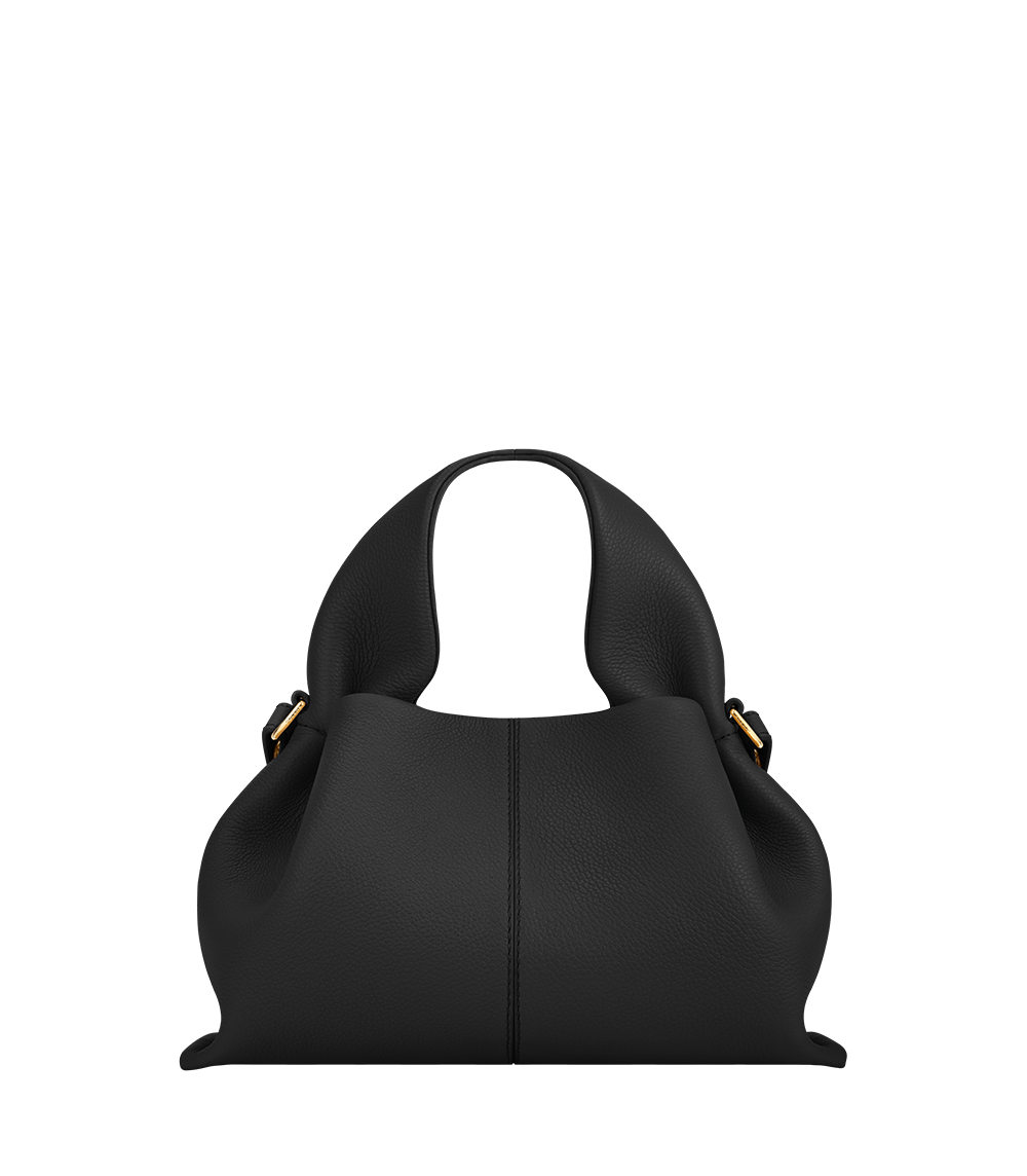 Numéro un mini leather crossbody bag Polene Black in Leather - 33069563