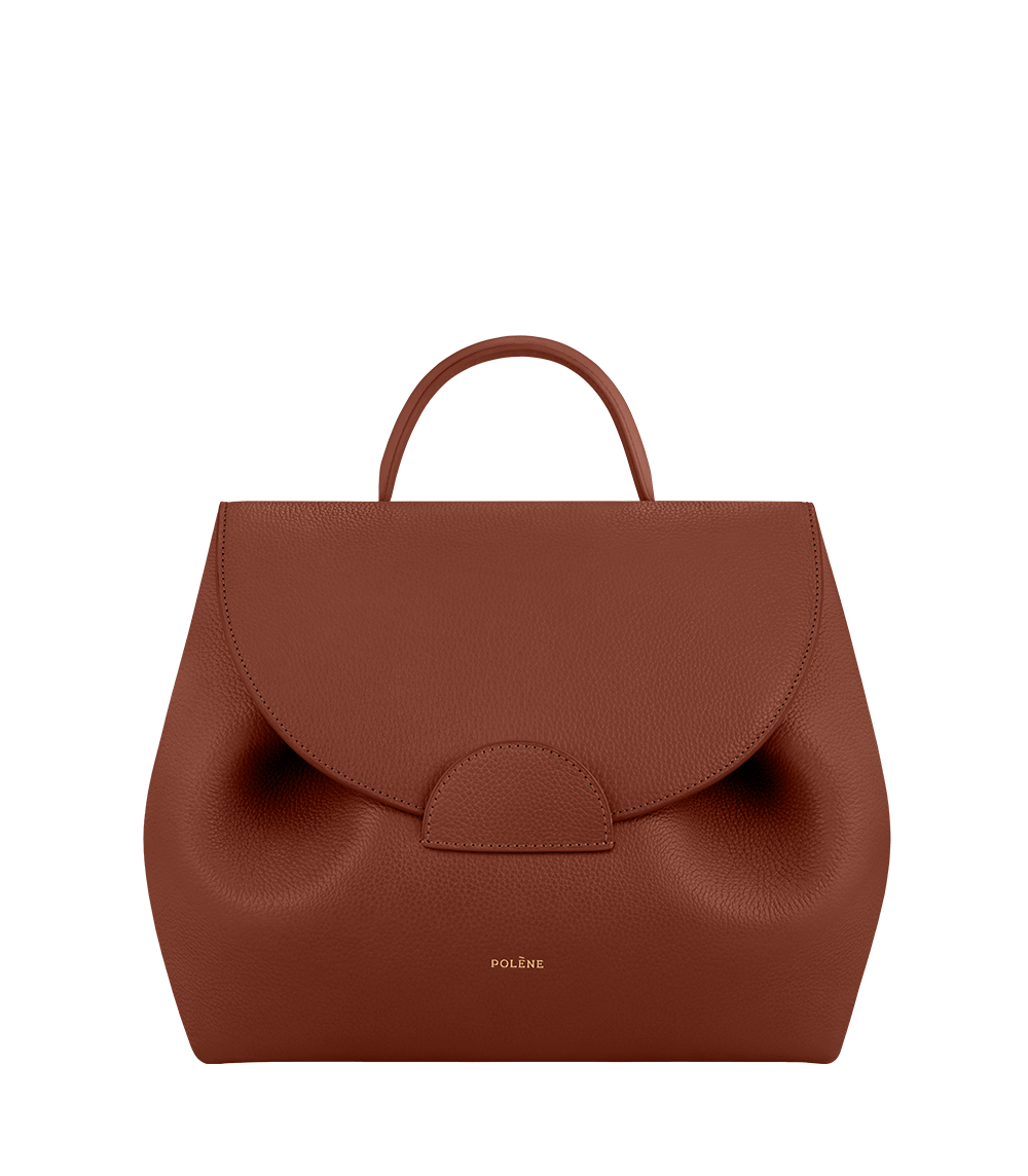 Polene Bag Numero Un Textured Cognac