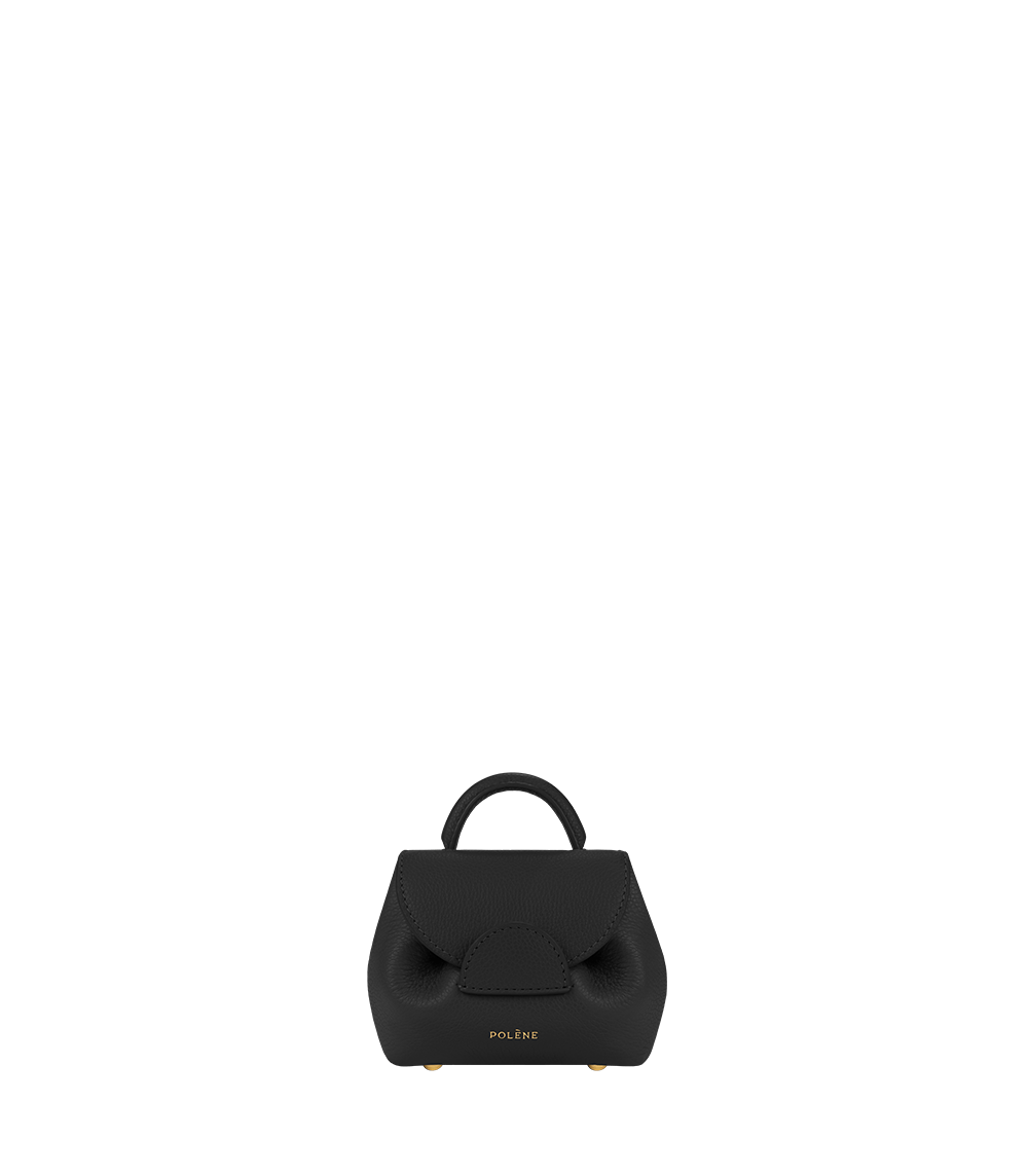 Polène  Bag - Numéro UnMicro - Black Textured Leather