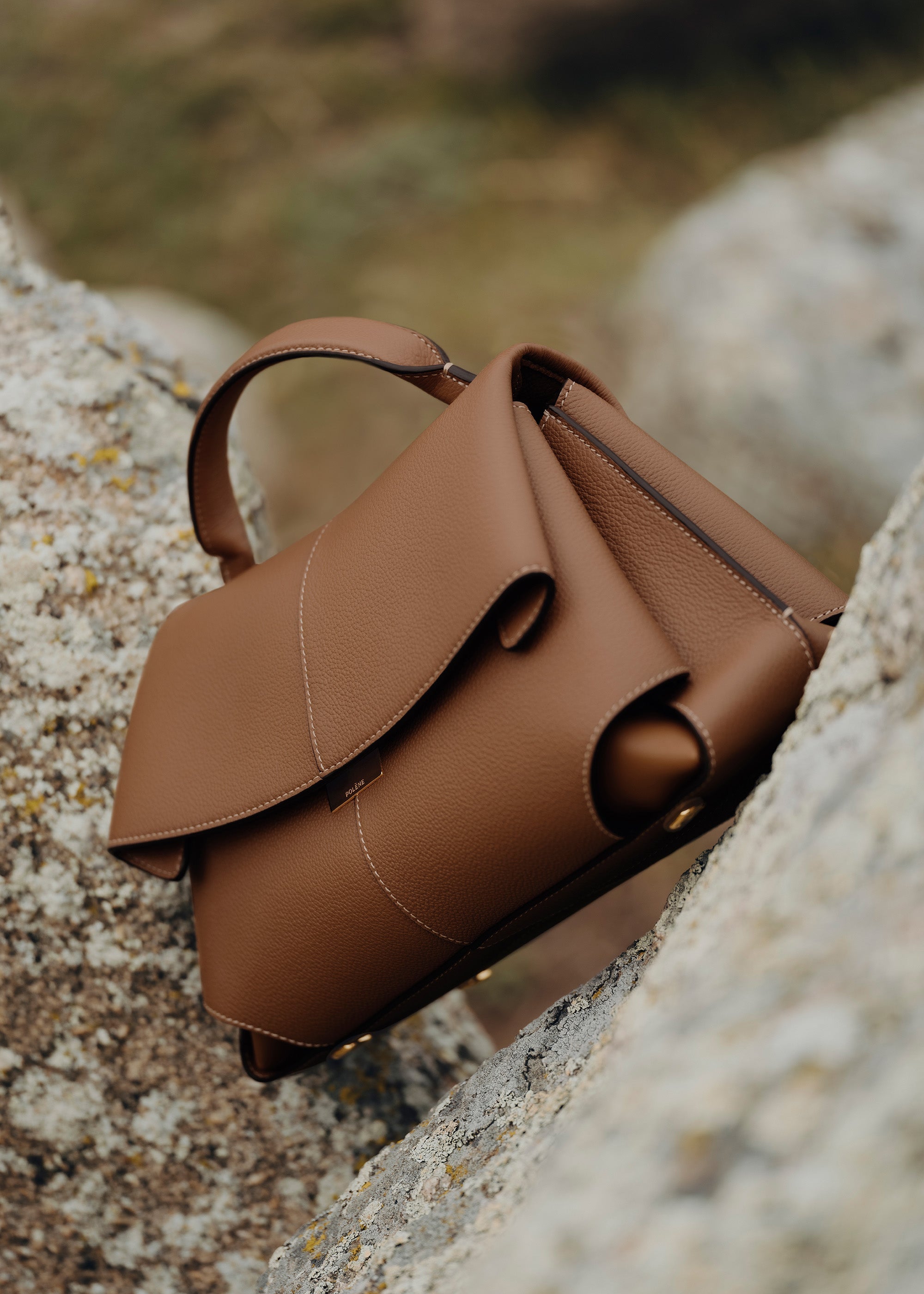Polène | Bag - Numéro Neuf Mini - Textured Black Cherry