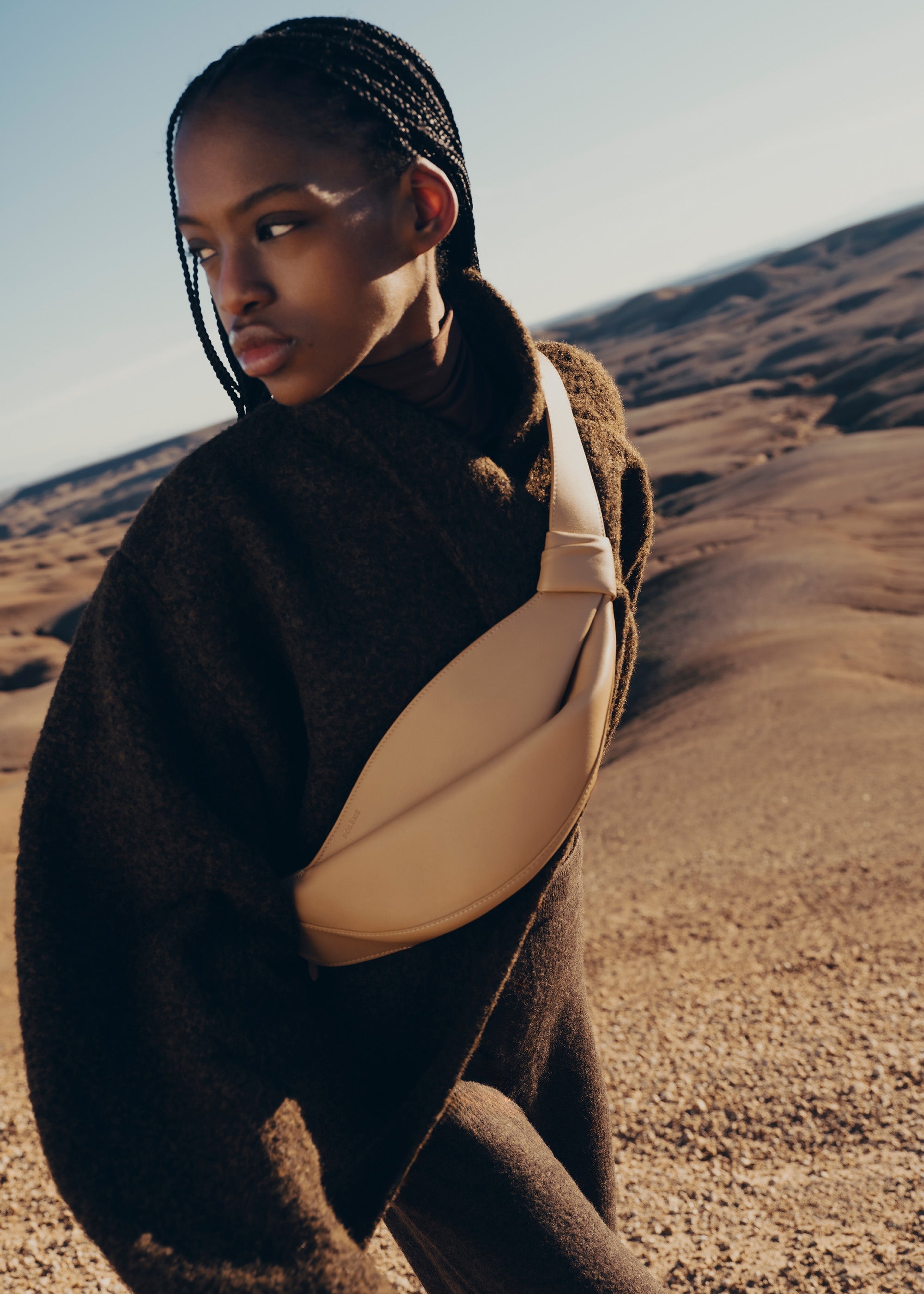 Polène | Bag - Numéro Sept - Duo Taupe Canvas – Polène NL