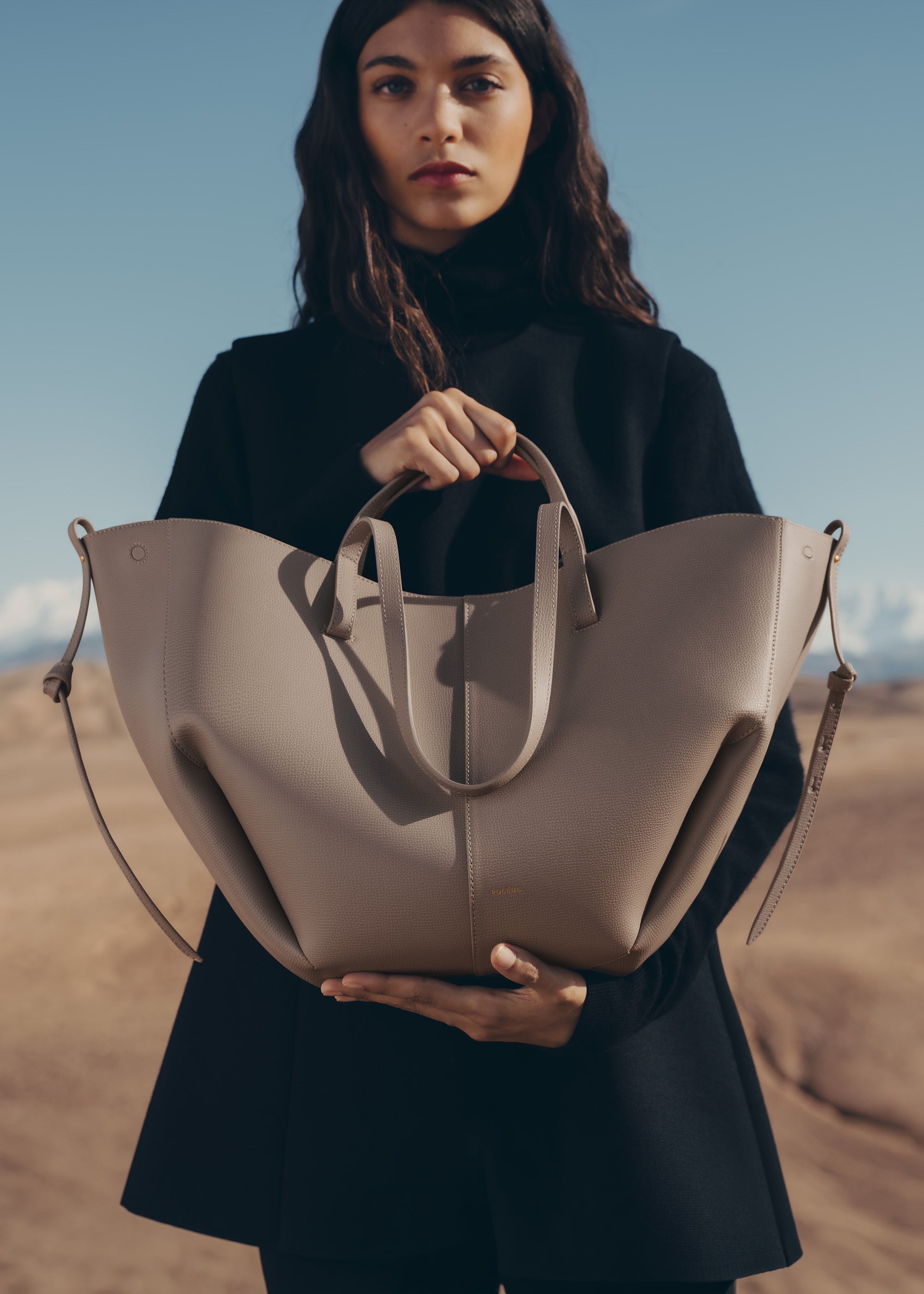 Polène | Bag - Cyme - Textured Taupe – Polène NL