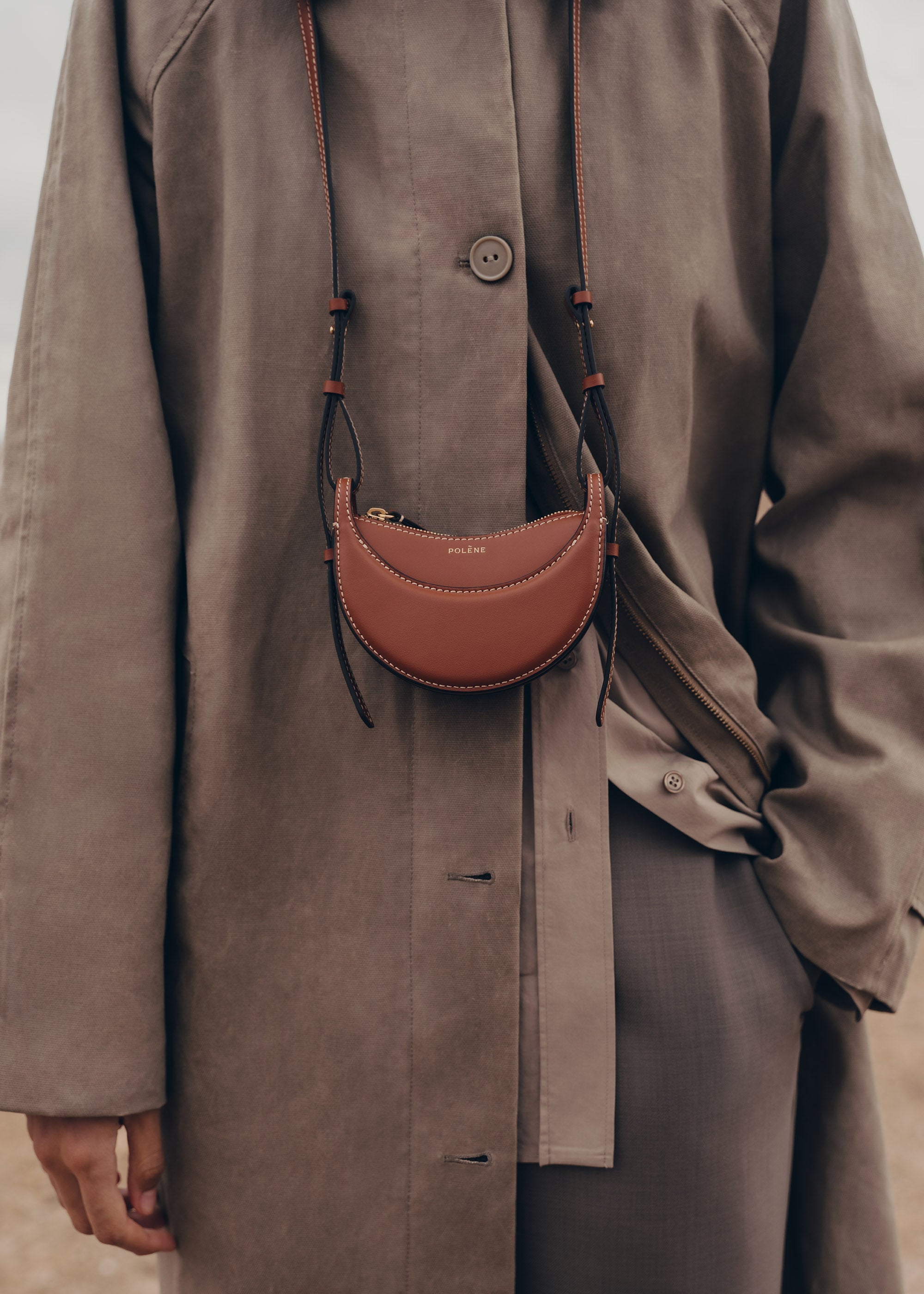 Polène | Bag - Numéro Dix Micro - Smooth Cognac – Polène NL