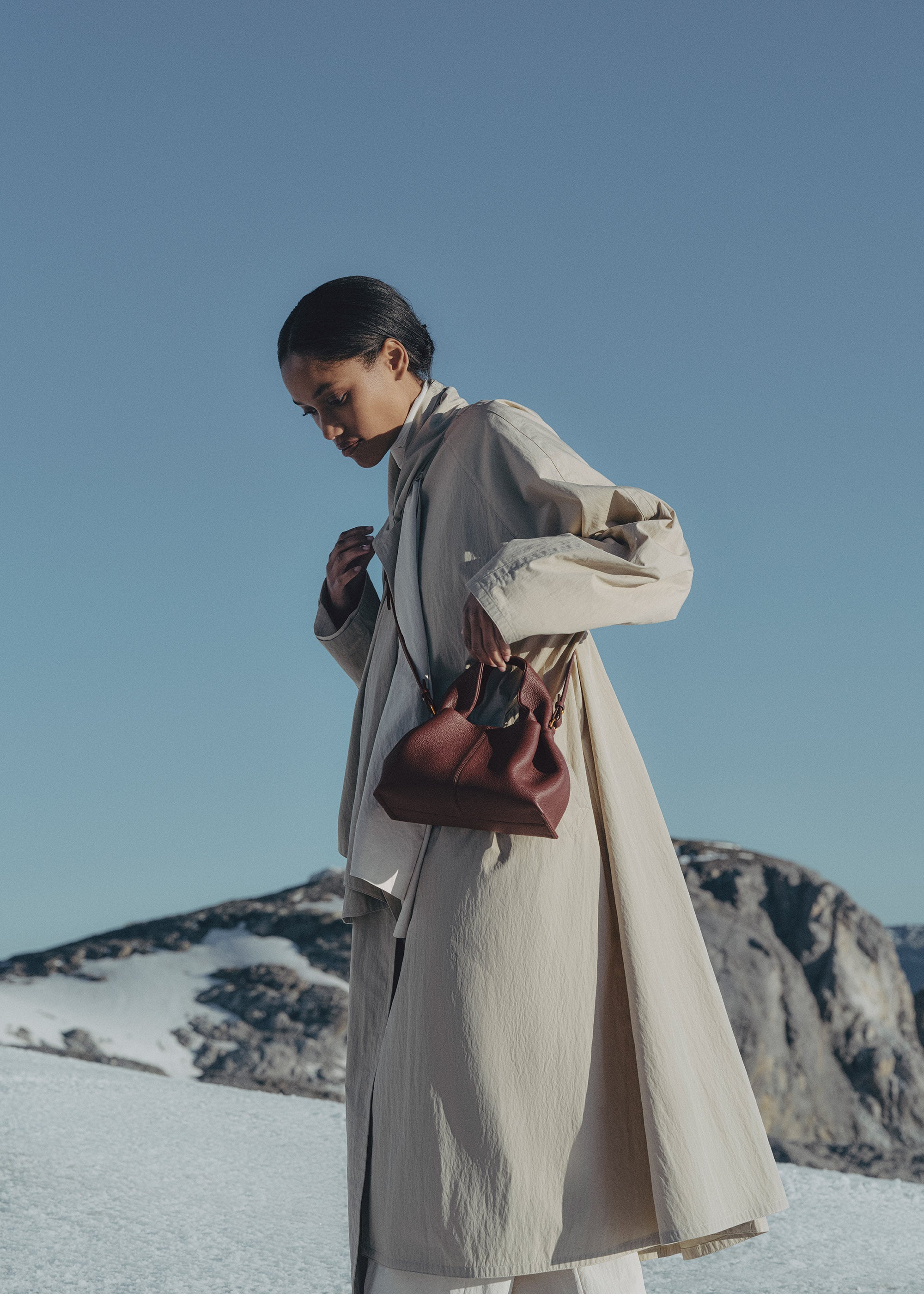 Polène | Bag - Numéro Neuf Mini - Textured Black Cherry – Polène NL