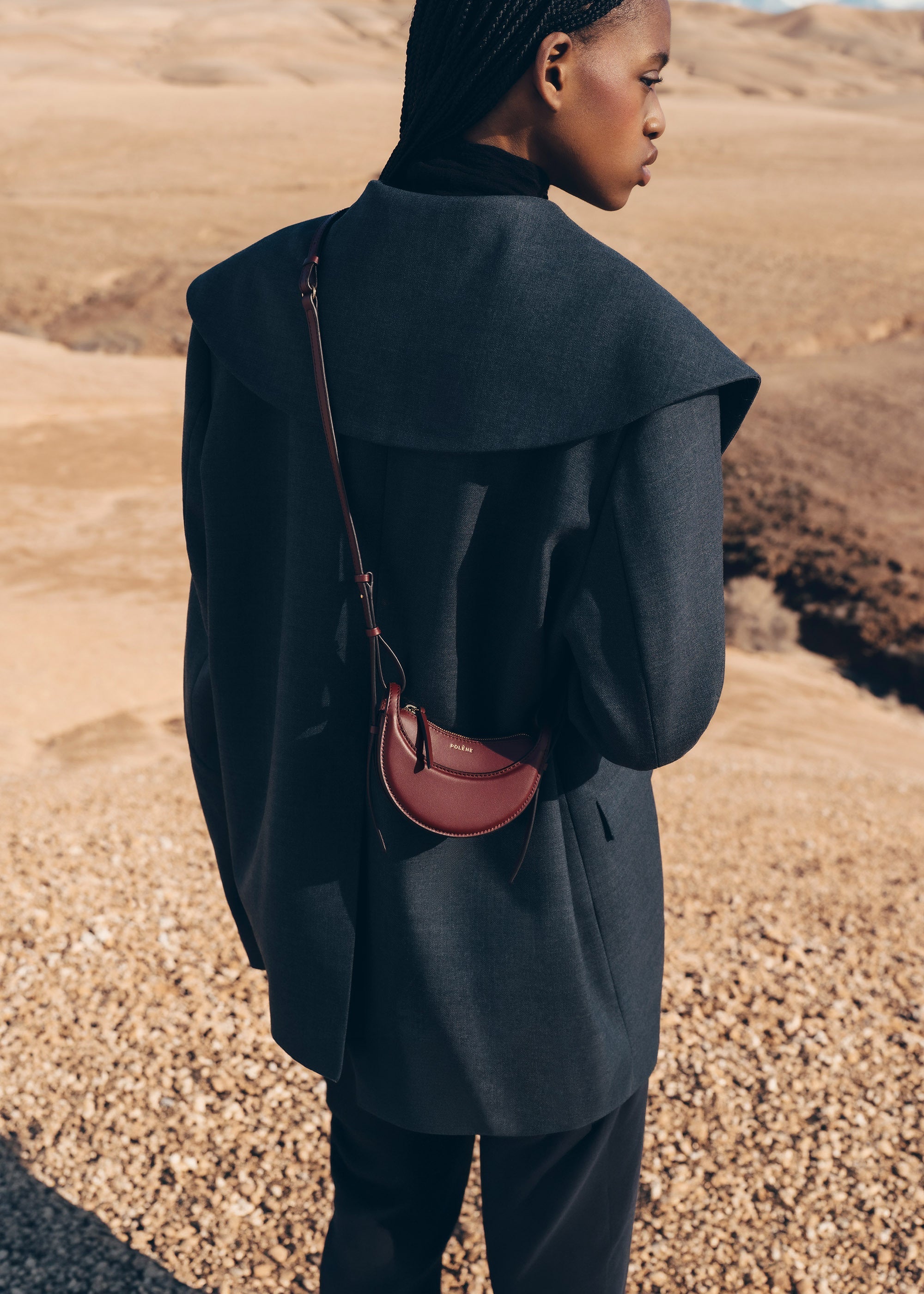 Polène | Bag - Numéro Dix Micro - Smooth Black Cherry – Polène NL