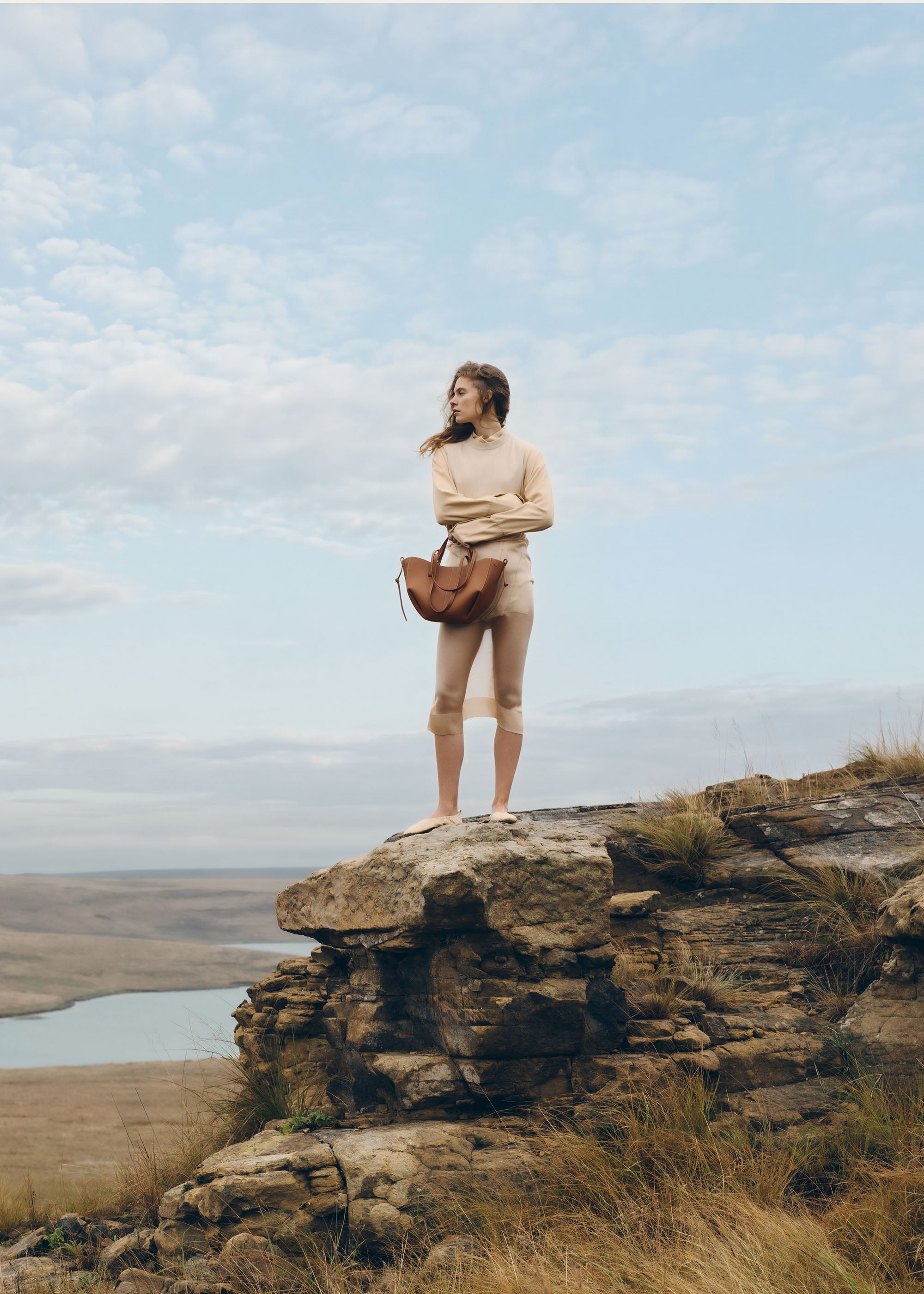 Polène | Bag - Cyme Mini - Textured Camel – Polène NL