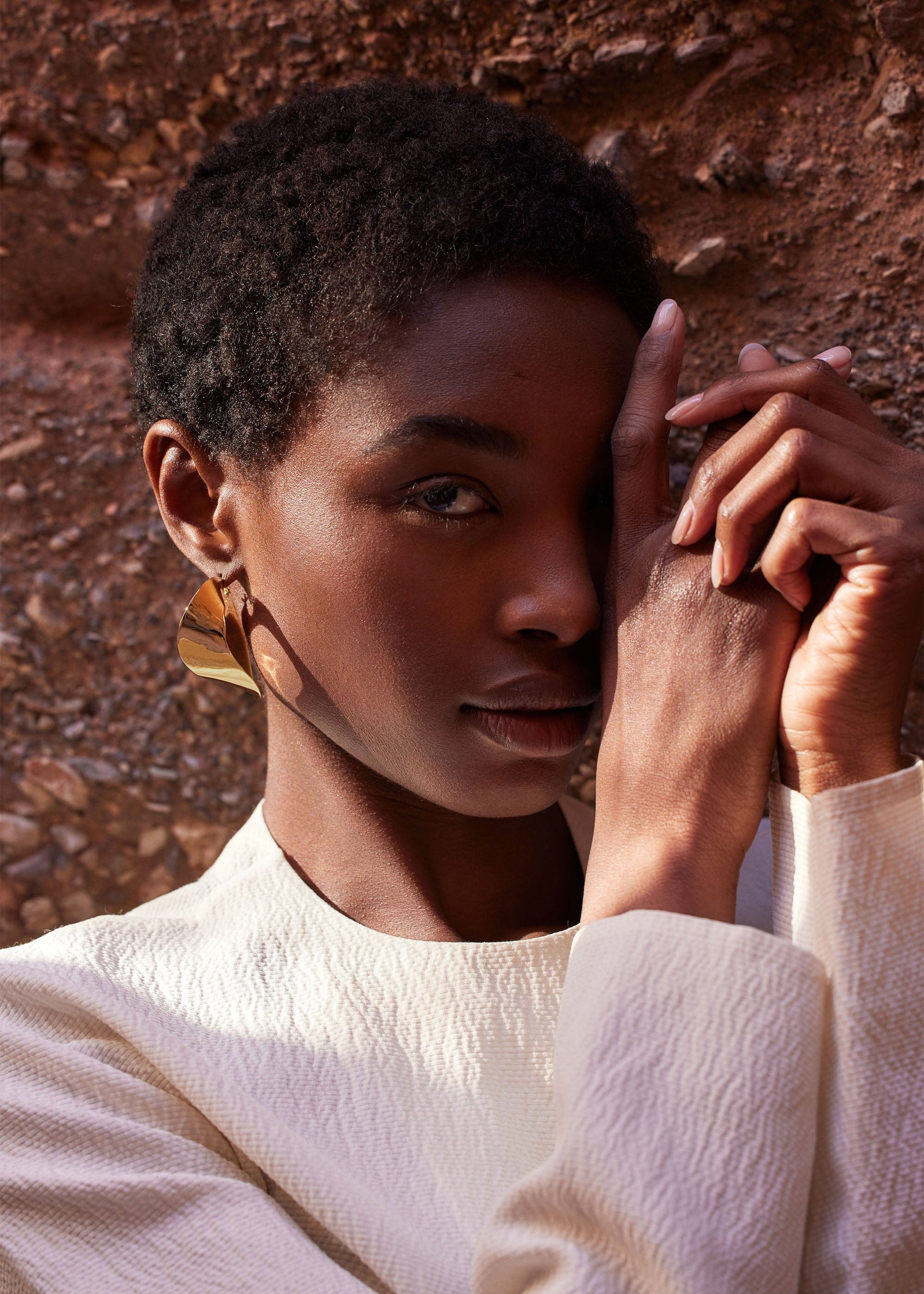 Éole Hoop Earrings - 24 carat gold gilded