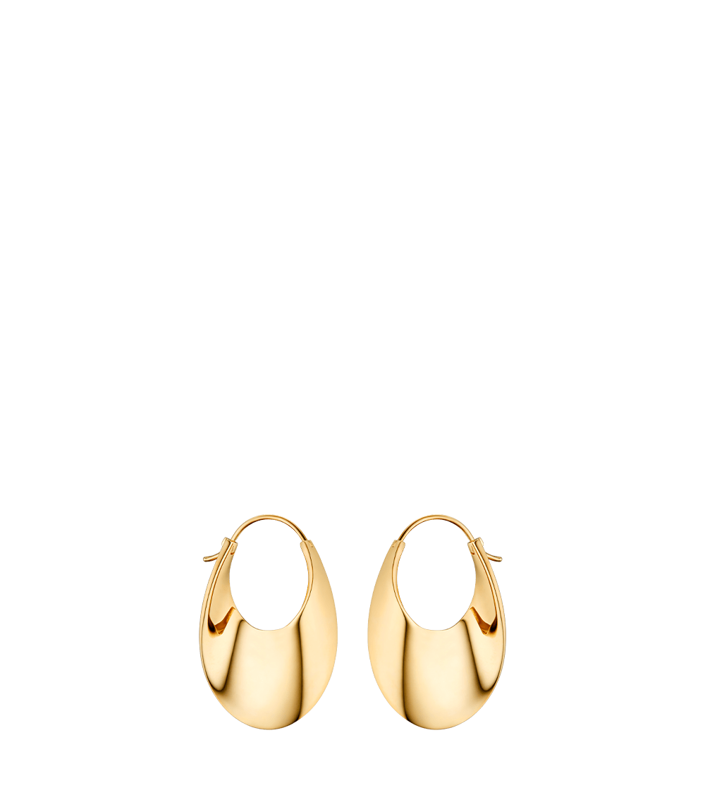 Éole Slim Hoop Earrings - 24 carat gold gilded