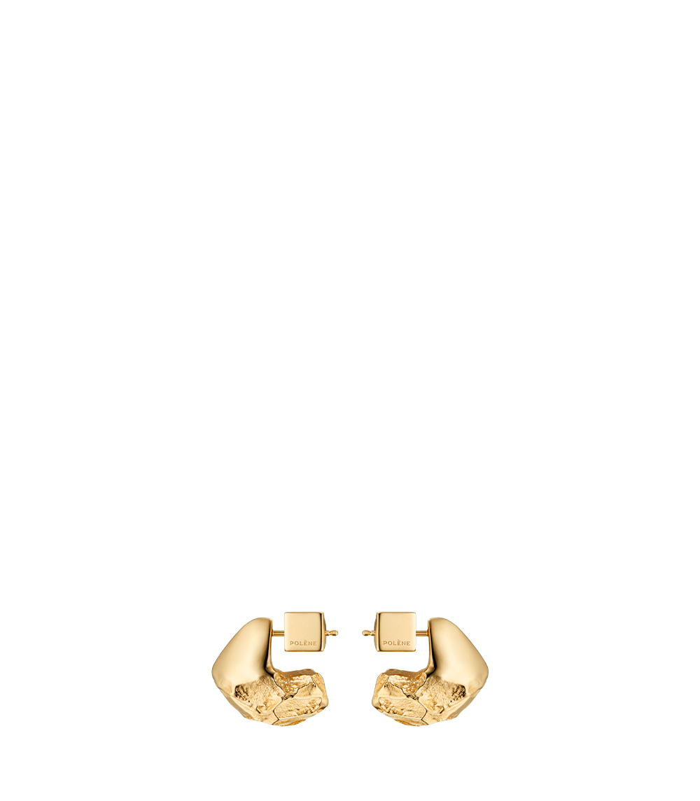 Eroz Stud Earrings - 24 carat gold gilded