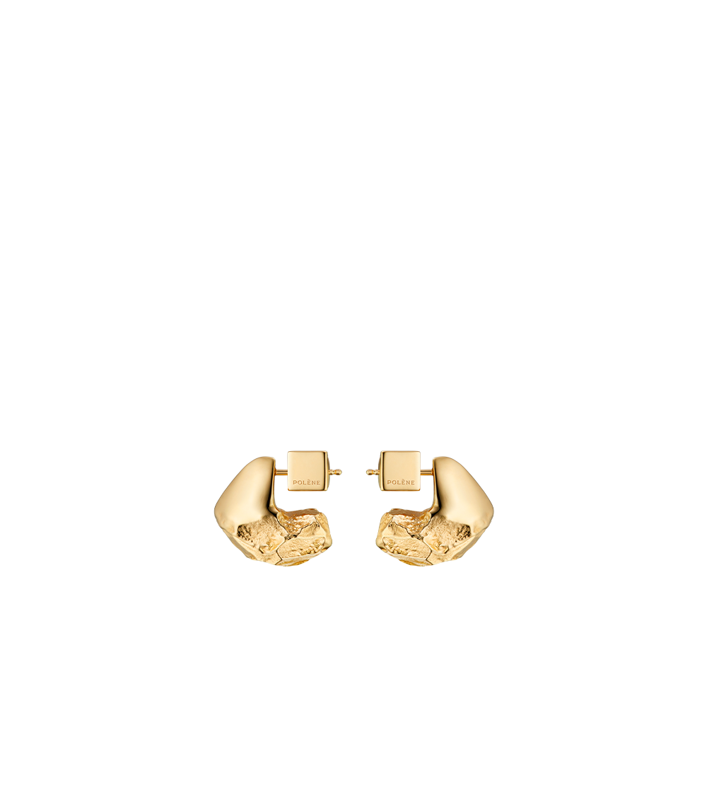 Eroz Stud Earrings - 24 carat gold gilded