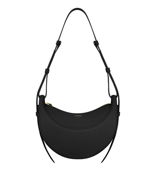 Polène | Bag - Numéro Dix - Monochrome Black Textured leather