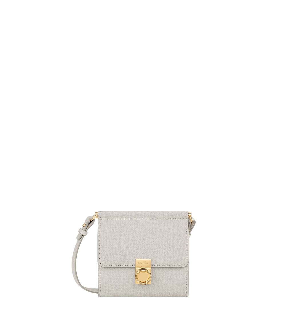 Numéro Sept Crossbody Wallet - Textured Chalk