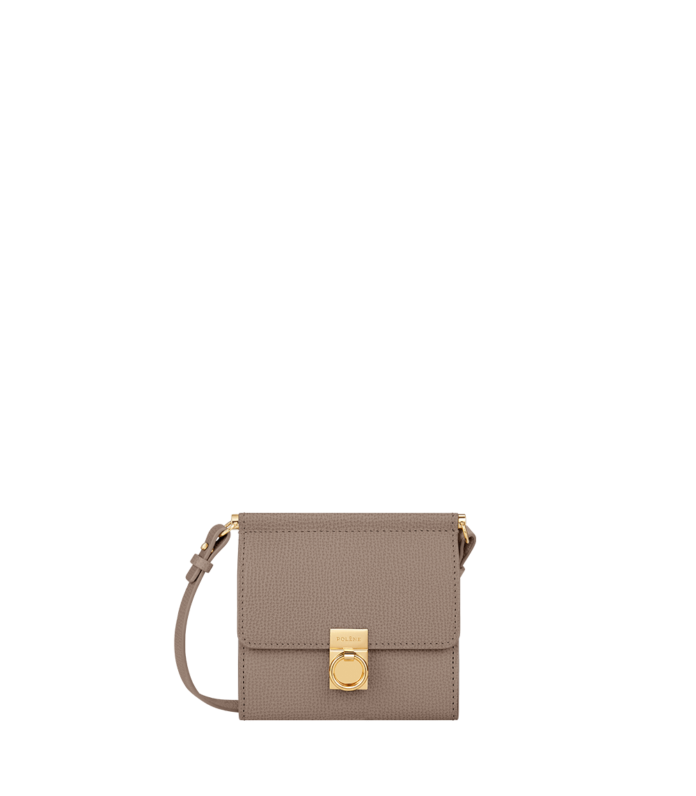 Numéro Sept Crossbody Wallet - Textured Taupe