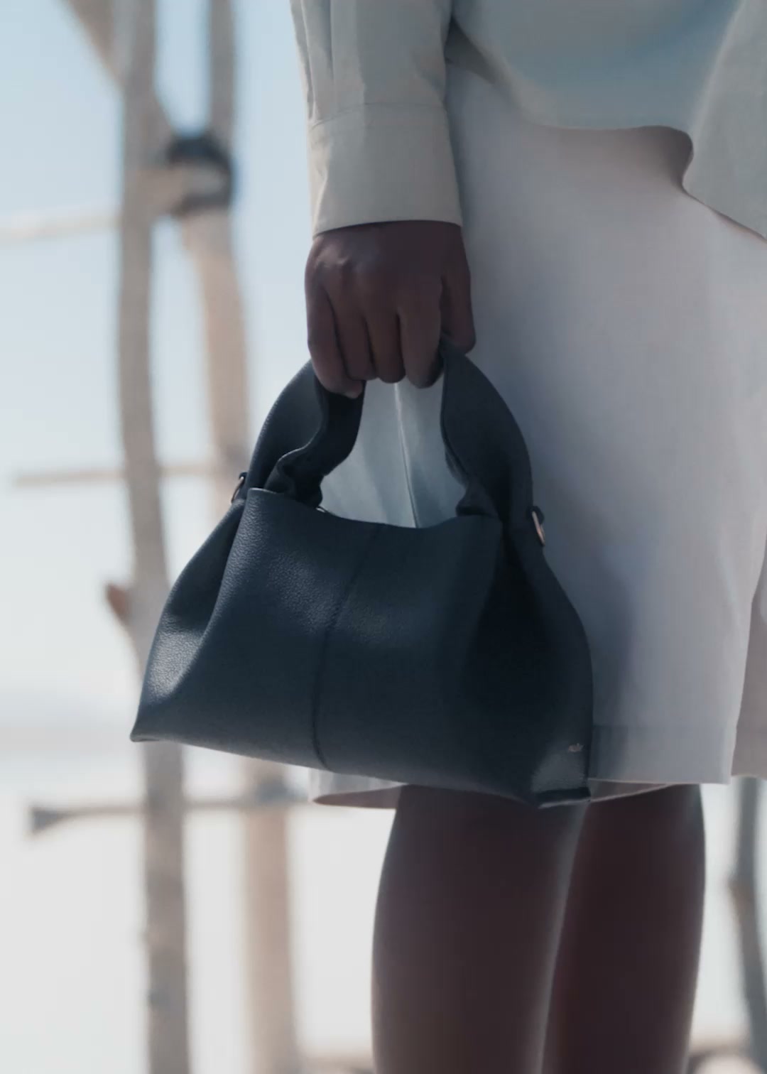 Polène | Bag - Numéro Neuf Mini - Textured Black – Polène NL